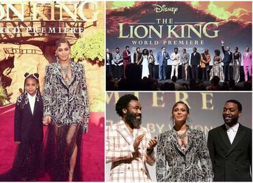 Beyoncé y Donald Glover reinan en estreno mundial de "El Rey León"