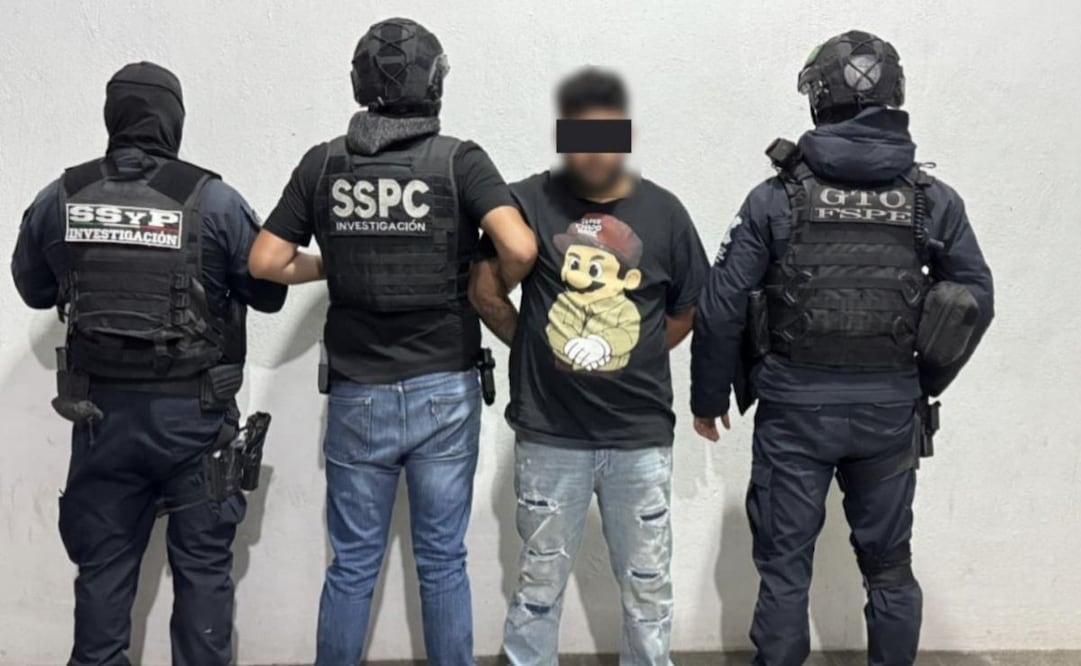 Captura a Edgar Eduardo "N", presunto líder de extorsionadores en Guanajuato (26/10/2025). Foto: Especial