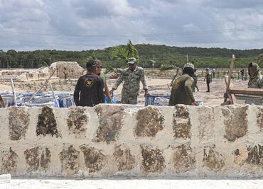 FOTOS: Sedena reubica 12 monumentos arqueológicos que conforman el complejo Los Monjes en Campeche