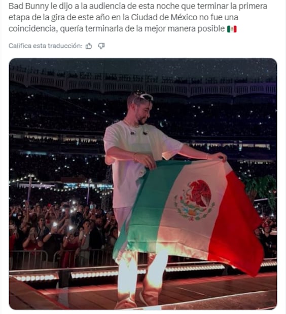 Memes del primer concierto de Bad Bunny en la CDMX. Foto: X