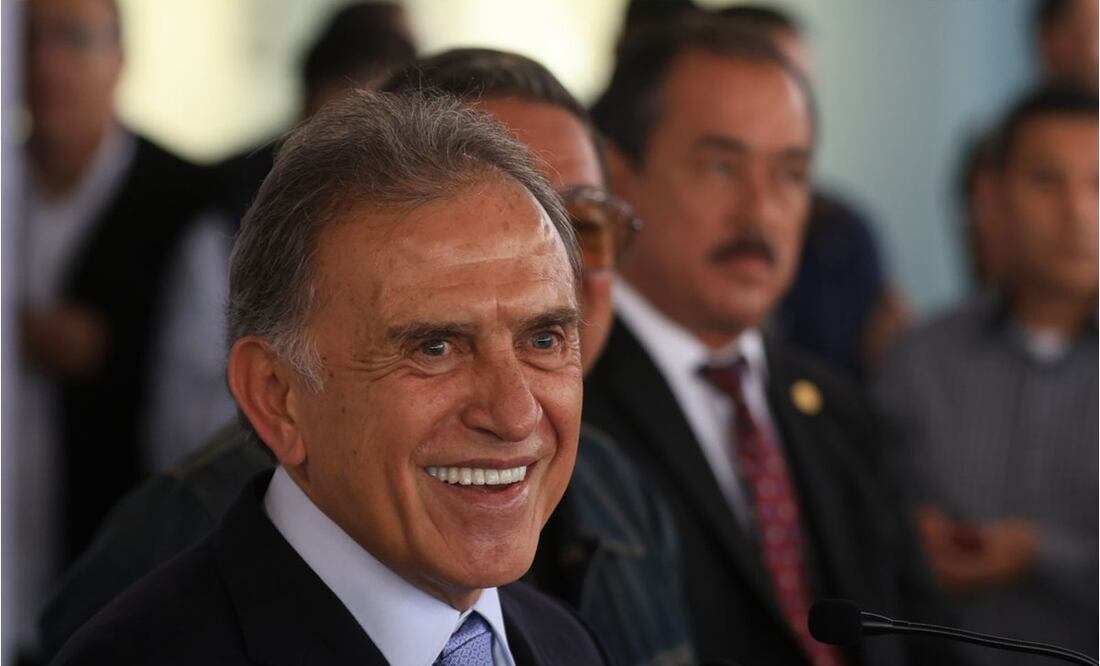 Conferencia de prensa de Miguel Ángel Yunes Linares en cámara de senadores. Foto: Berenice Fregoso/EL UNIVERSAL