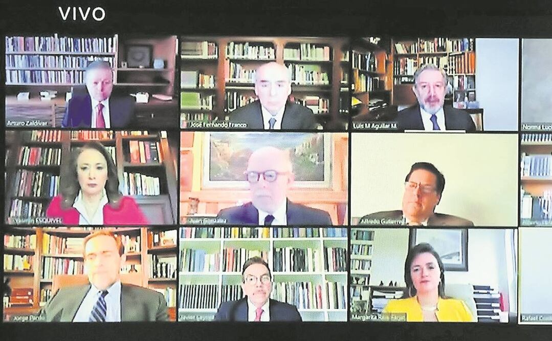 Debido a que el Covid-19 obligó a la Corte a suspender actividades por algunas semanas, desde abril los ministros reanudaron las sesiones del pleno y de las salas por videoconferencia. Foto: ARCHIVO EL UNIVERSAL