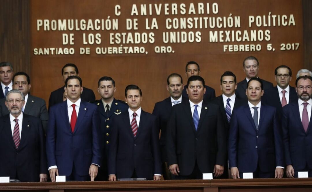 El presidente de la República, Enrique Peña Nieto, encabezó la ceremonia oficial del Centenario de la Constitución. Foto: Yadín Xolalpa/ EL UNIVERSAL