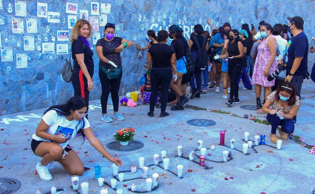 Mujeres integrantes de diferentes colectivos feministas de Acapulco, se manifestaron para exigir justicia ante los recientes feminicidios y desapariciones de mujeres. Foto: Carlos Alberto Carbajal/ CUARTOSCURO.