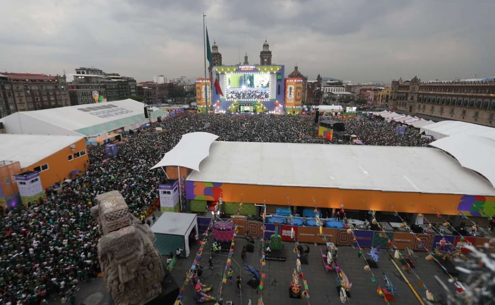 Panorámica del FIFA Fan Fest Ciudad de México en el zócalo capitalino. Foto: Carlos Mejía / EL UNIVERSAL