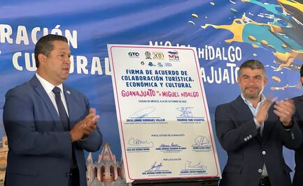 Firman Mauricio Tabe y Diego Sinhue convenio de colaboración turística