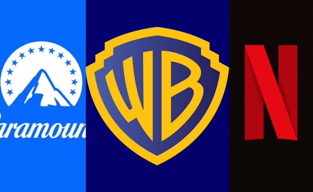 Paramount, Warner Bros y Netflix. Fotos: Redes sociales de las empresas