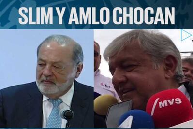 Chocan AMLO y Slim por aeropuerto