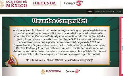 Inai pide la pronta reanudación del sistema CompraNet