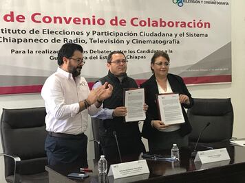 Firman convenio para debates de candidatos a gubernatura de Chiapas
