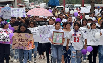 Marchan para exigir justicia por el feminicidio de Maricela en Juchitán, Oaxaca; piden pena máxima a responsable 