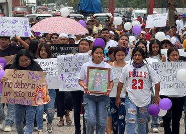 Marchan para exigir justicia por el feminicidio de Maricela en Juchitán, Oaxaca; piden pena máxima a responsable