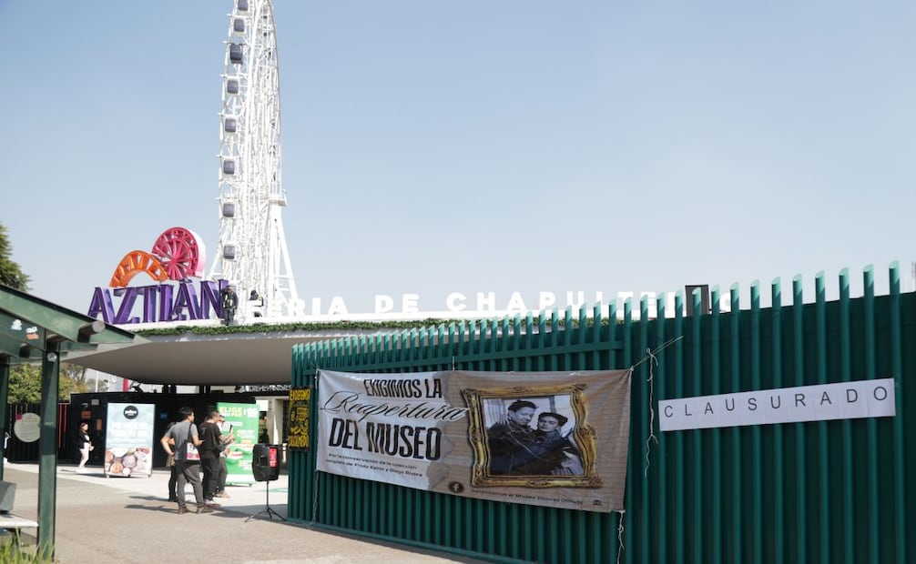 Habitantes de Xochimilco hicieron una clausura simbólica del Parque Aztlán como rechazo a la iniciativa de trasladar el Museo Dolores Olmedo a dicho lugar. Foto: Carlos Mejía / EL UNIVERSAL