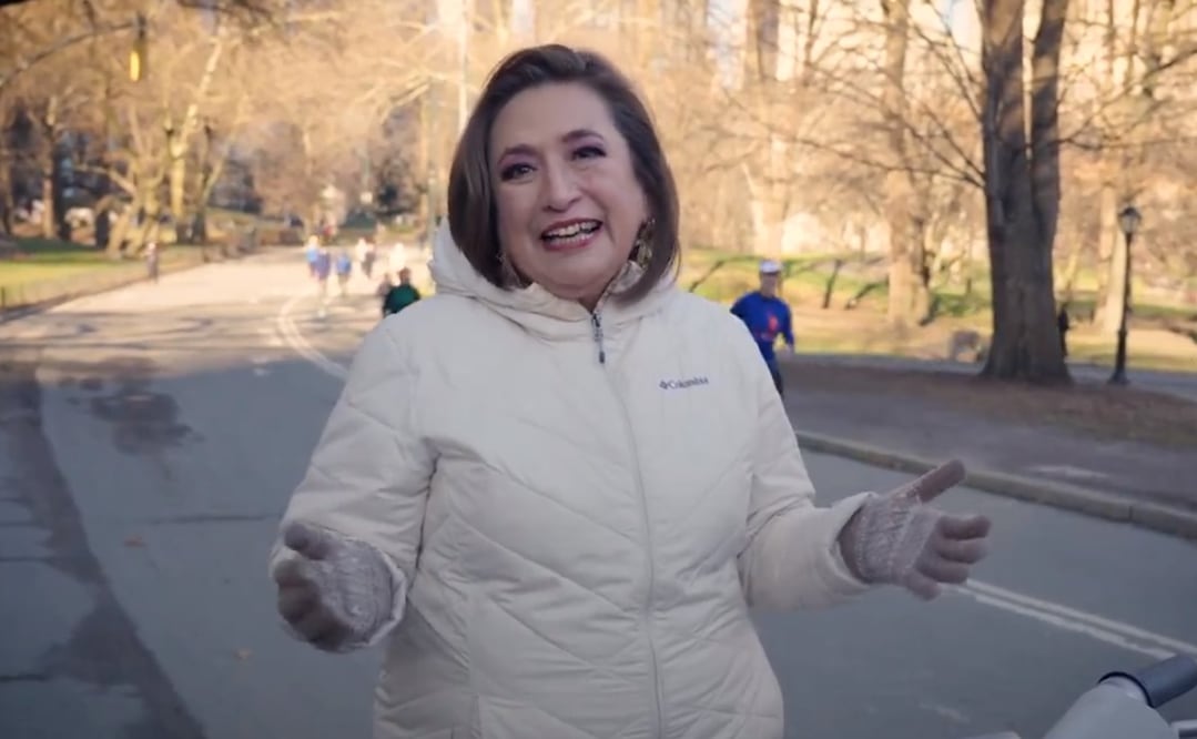Xóchitl Gálvez en su tercer día de actividades en Nueva York. FOTO: tomada de video de @XochitlGalvez