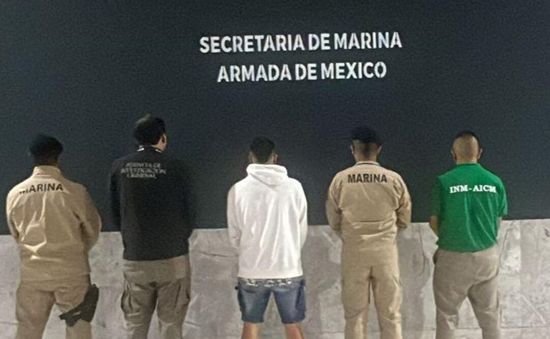Detienen a hombre colombiano en el AICM. Foto: X - @AICM_mx