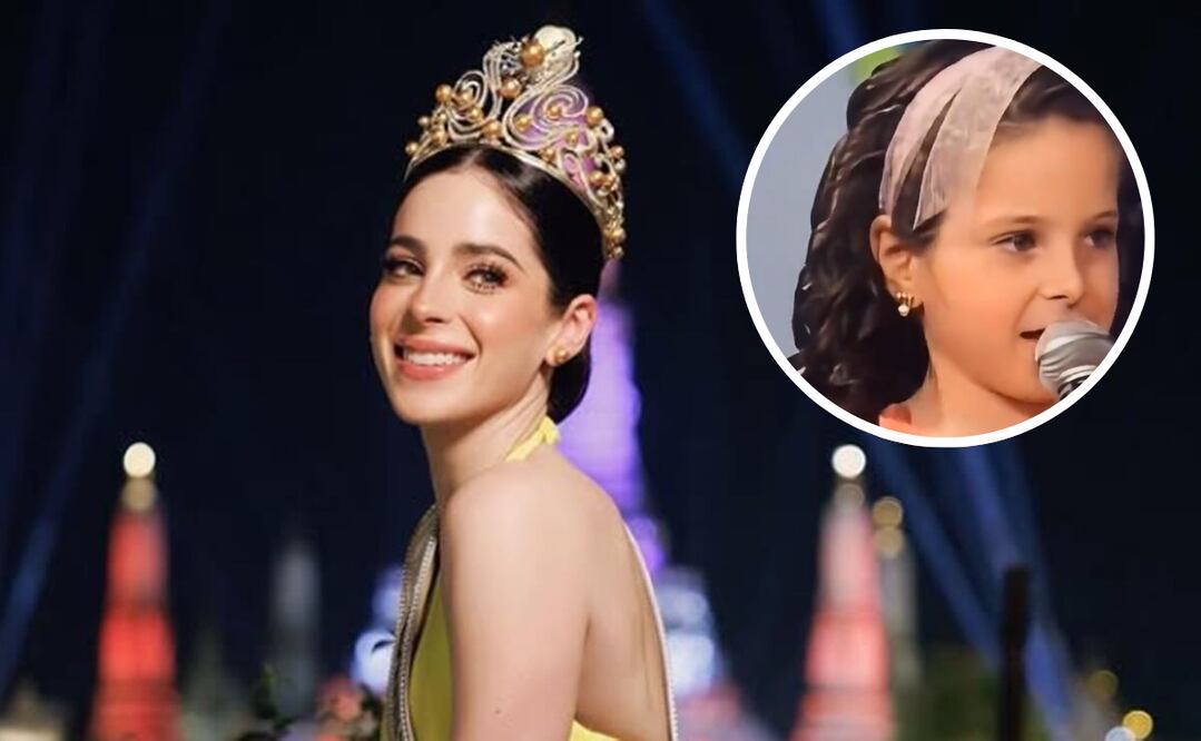 Así participó Fátima Bosch en certamen de belleza cuando eran pequeña. Foto: Captura de video y Miss Universo