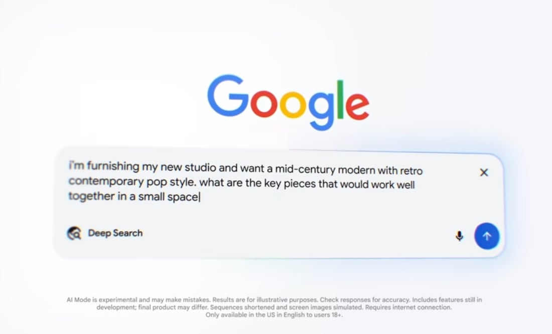Modo IA en español: así transformará la búsqueda en Google. Imagen: Google