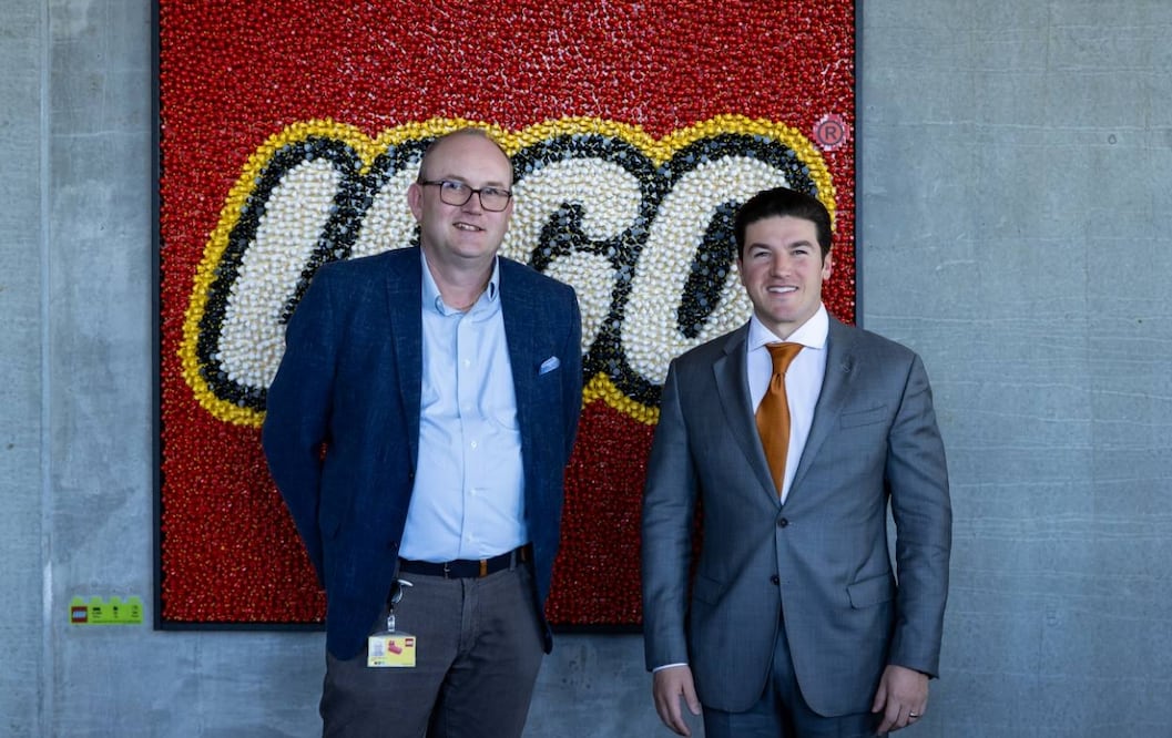 El gobernador de Nuevo León, Samuel García sostuvo un encuentro con directivos de la empresa danesa LEGO. Foto: Especial