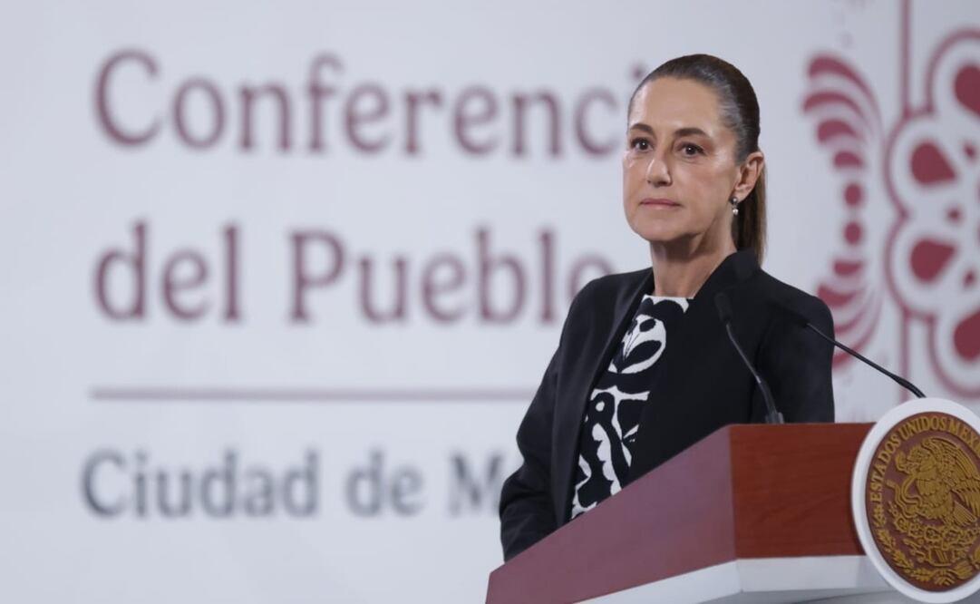 Claudia Sheinbaum en la conferencia matutina del 2 de octubre en Palacio Nacional. Foto: Fernanda Rojas / EL UNIVERSAL