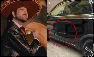 Testigos afirman que Pablo Montero chocó contra otro vehículo, él lo niega, responsabiliza a su chófer y dice "fue un raspón nada más"