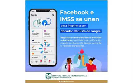 IMSS se une a Facebook para promover donaciones de sangre