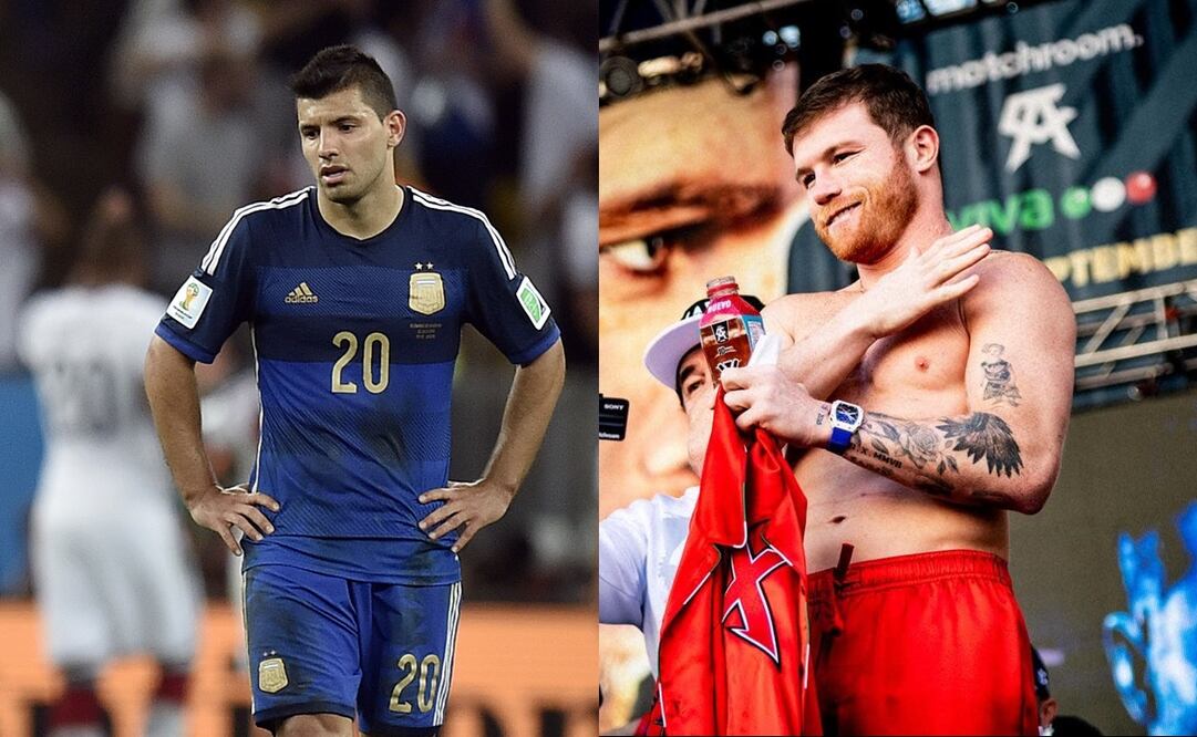 Sergio Agüero y Saúl Álvarez - FOTO: Especial