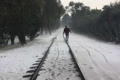 Graniza en Azpotzalco y Miguel Hidalgo
