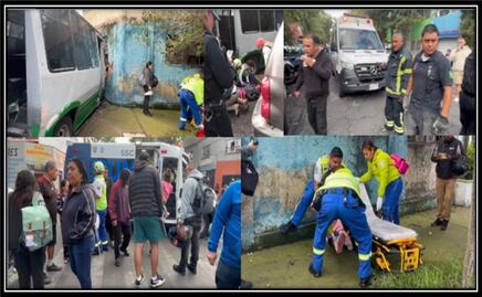 Accidente de transporte público en Peralvillo; colisión deja varios heridos y conductores detenidos