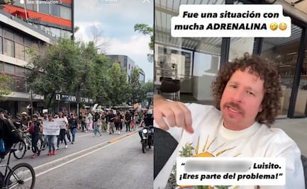 Insultan a Luisito Comunica en marcha contra la gentrificación en CDMX; "fue una situación de adrenalina", dice el influencer