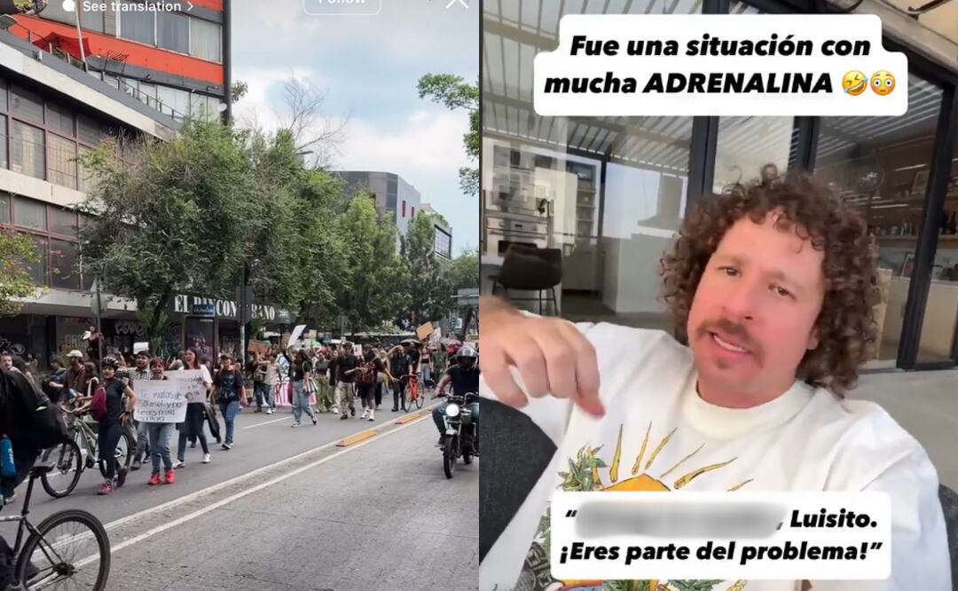 Luisito Comunica contó a través de redes cómo recibió insultos en la marcha contra la gentrificación. Foto: Instagram @luisitocomunica