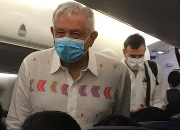 AMLO regresa a la CDMX tras gira por Campeche con presidente de Bolivia