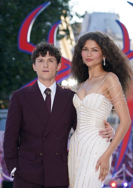 Tom Holland y Zendaya a su llegada al estreno de "Spider-Man: Brand New Day" en Londres, Inglaterra.
Foto de Alberto Pezzali/Invision/AP.