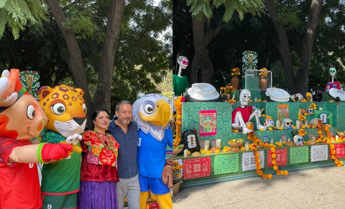 FIFA inaugura ofrenda en CDMX con las mascotas del Mundial 2026 - Fotos: Miguel Flores/EL UNIVERSAL