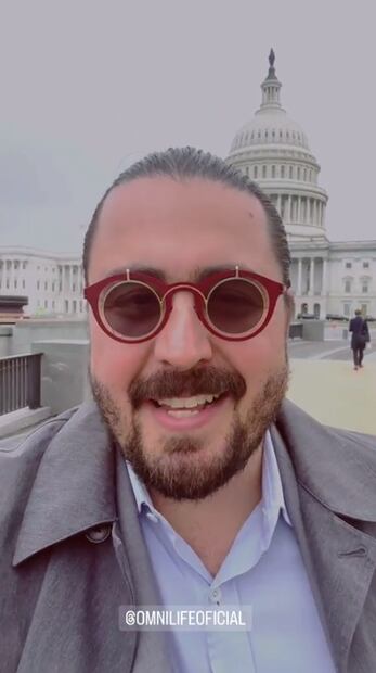 Amaury Vergara en la capital de Estados Unidos - Foto: Captura de pantalla