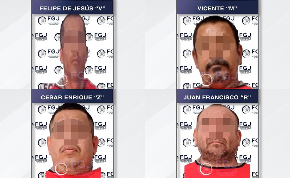 Célula delictiva dedicada a la extorsión en Tamaulipas (01/12/2025). Foto: Especial