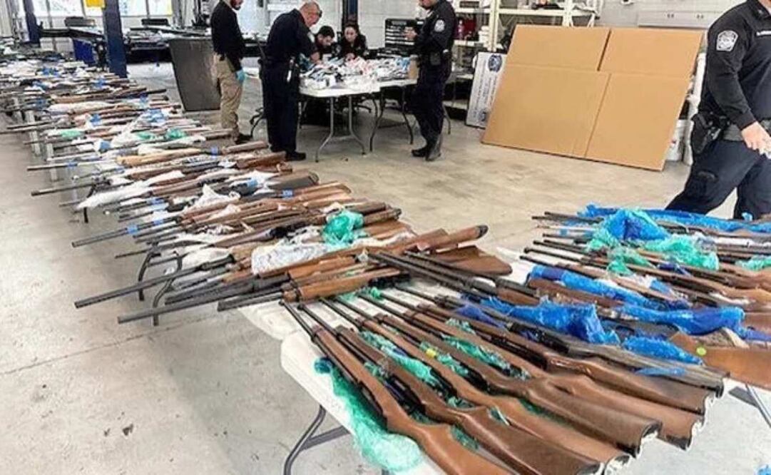 Autoridades estadounidenses incautaron 400 armas que iban con destino a México. Foto: Especial