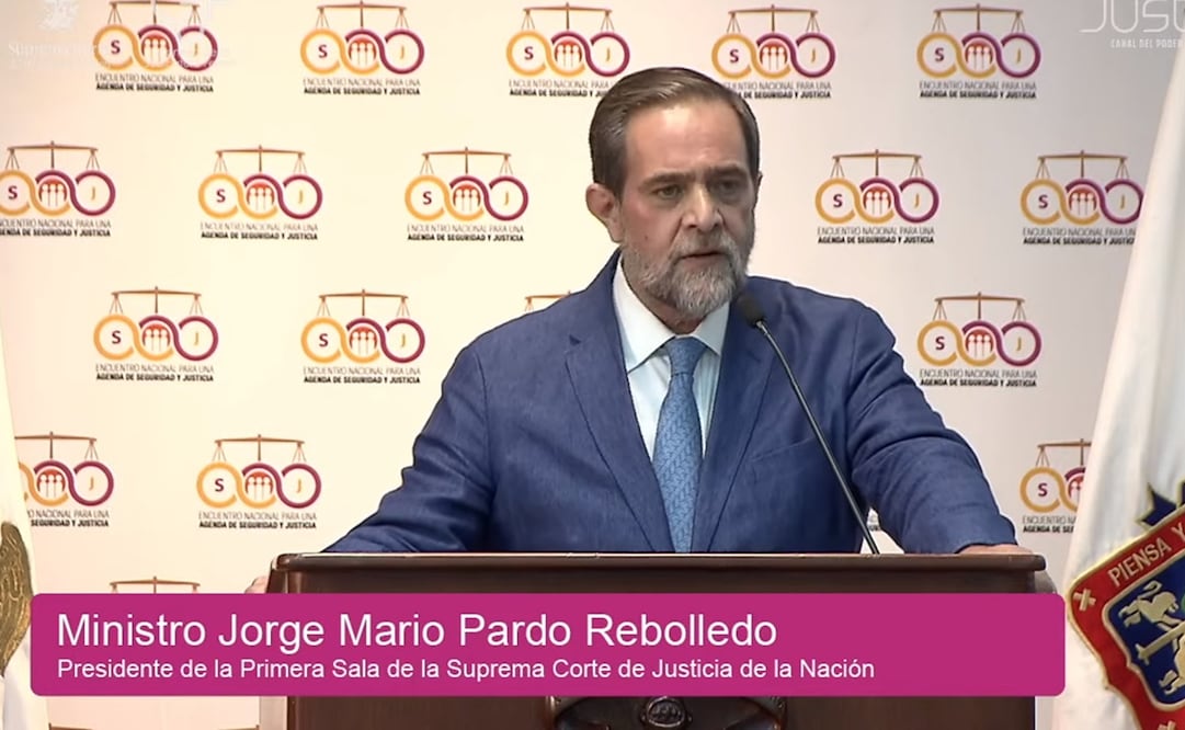 Ministro Jorge Mario Pardo Rebolledo en el Encuentro Nacional para una Agenda de Seguridad y Justicia. Foto: captura de pantalla