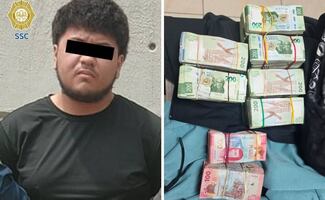 Cae sujeto con medio millón de pesos en efectivo; intentaba cruzar filtro para entrar al Zócalo