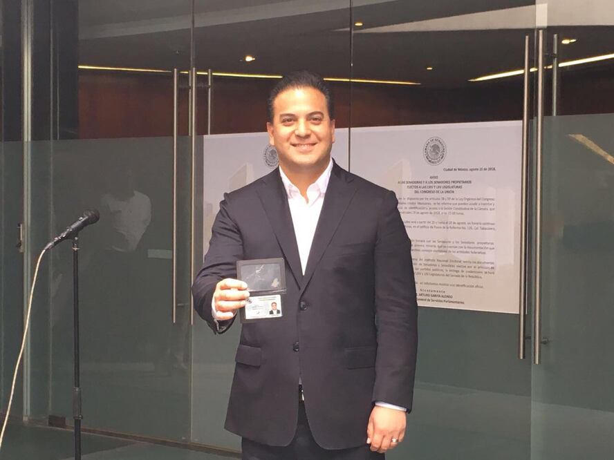 El coordinador parlamentario del PAN en el Senado de la República, Damián Zepeda. Fotografía: Suzzete Alcántara