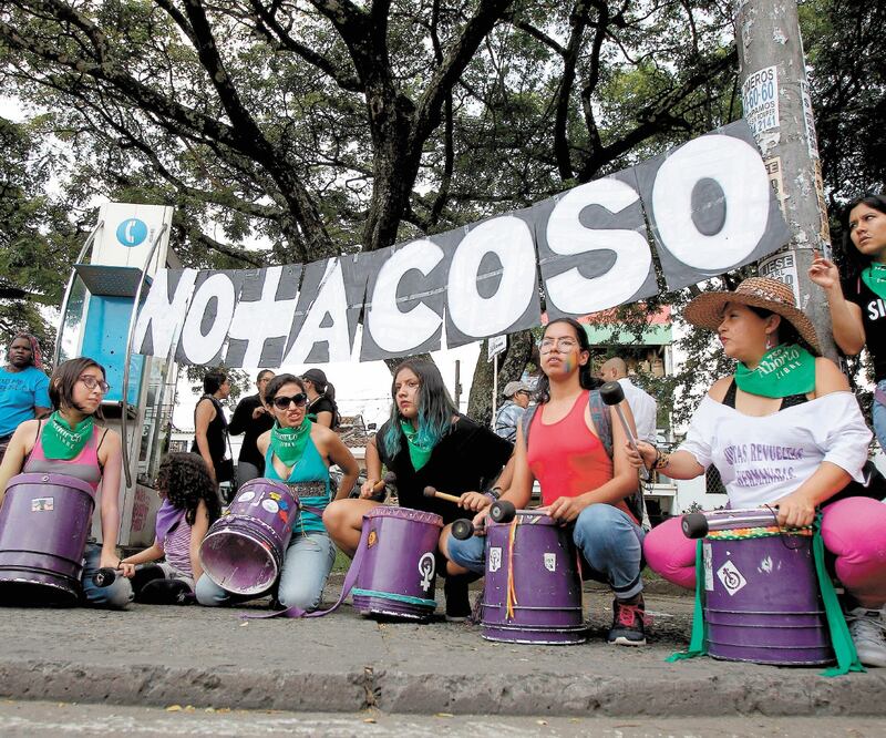 Manifestación contra la violencia machista, el 25 de noviembre de 2018, en el marco del Día Internacional de la No Violencia contra la Mujer, en Cali, Colombia. Foto: ARCHIVO EFE
