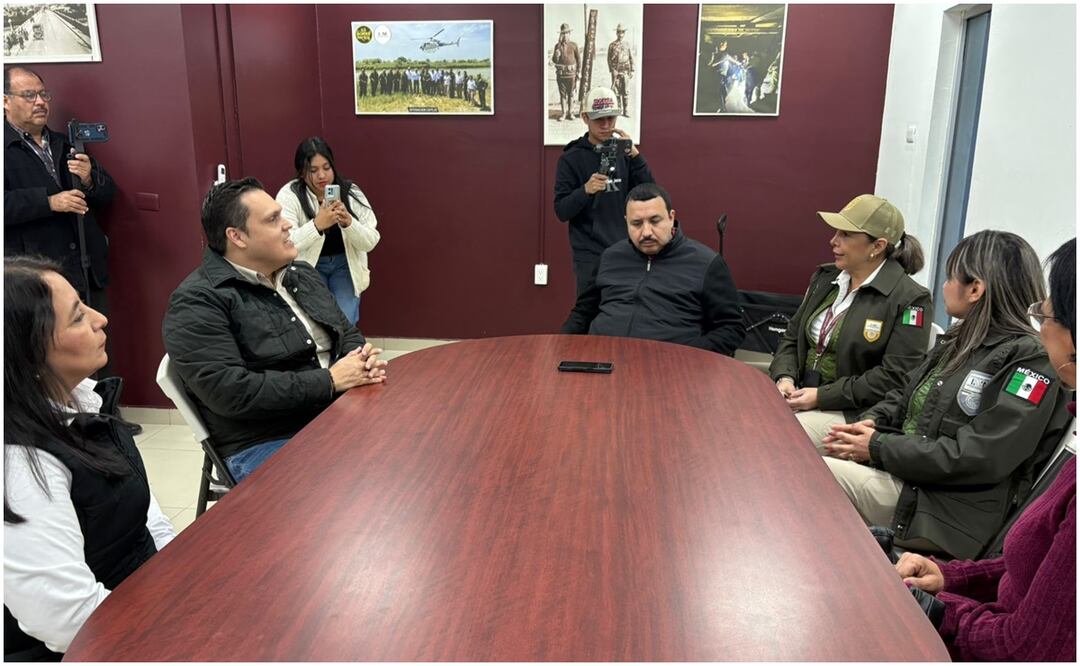 Reunión de diputados locales en Tamaulipas con directivos del Instituto Nacional de Migración (INM) en Reynosa (24/01/2025). Foto: Sandra Tovar / EL UNIVERSAL