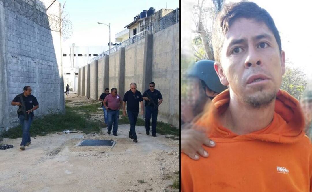 El interno saltó por la barda que él mismo ayudó a construir junto con otros internos, como parte de su proceso de reinserción social y trabajo (Fotos: Secretaría de Seguridad Pública de Quintana Roo)