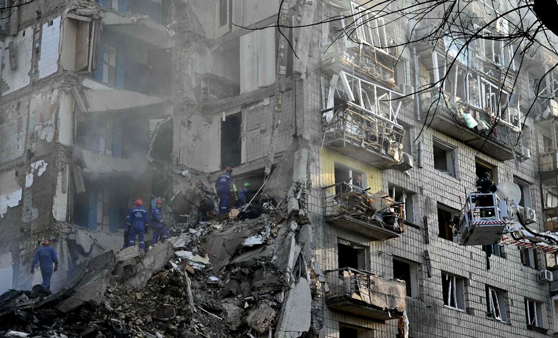 Ataque masivo con misiles y drones rusos en Kiev, Ucrania. Foto: archivo