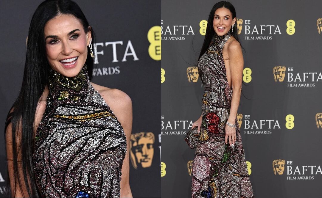 Demi Moore fue una de las invitadas a los Premios BAFTA 2025, celebrados en Londres. Foto: Ben STANSALL / AFP.