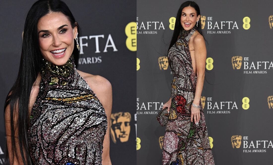 Demi Moore fue una de las invitadas a los Premios BAFTA 2025, celebrados en Londres. Foto: Ben STANSALL / AFP.