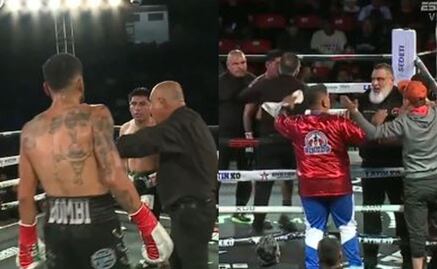 El mexicano Tashiro Fierro pierde la cabeza en plena pelea y patea a su rival Abraham Cordero 