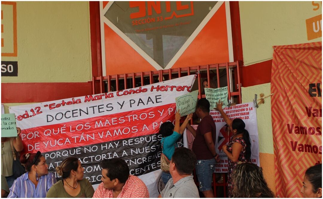 Rescatan instalaciones del SNTE en Yucatán. Foto Especial