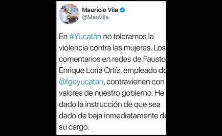 Cesarán a empleado que sugirió incendiar a mujeres por protestar en Yucatán