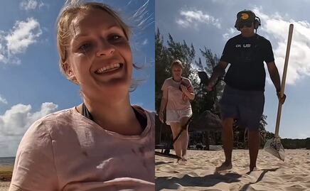 ¡Misión Imposible! Turista recupera anillo perdido en Playa del Carmen; recibe ayuda de mexicano con detector de metales