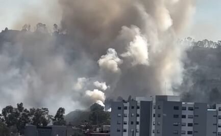 Se registra incendio de pastizal en Atizapán de Zaragoza, Edomex; está controlado en un 50%